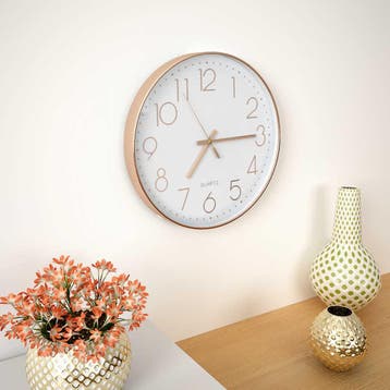 vidaXL Wandklok 30 cm roségoud, Huis en Inrichting, Verzenden, Nieuw