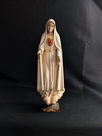 Beeld, Sacré-Cœur de Marie - 31 cm - Hout - 1900
