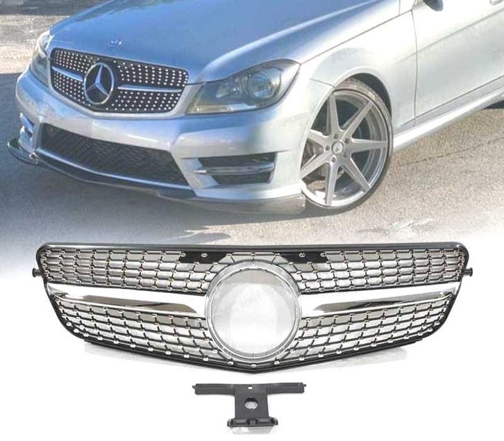 CALANDRE MERCEDES W204 07-14 LOOK DIAMANT, Autos : Pièces & Accessoires, Carrosserie & Tôlerie, Envoi
