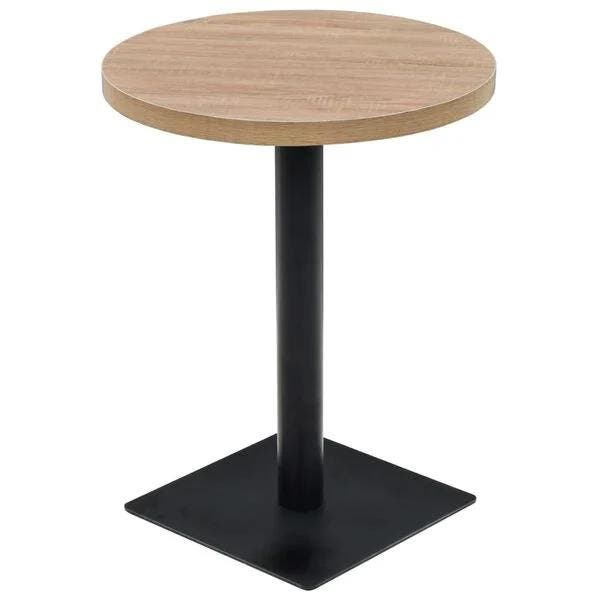 Bistrotafel eiken MDF | Tweede kansje | OP = OP, Tuin en Terras, Tuintafels, Rond, Zo goed als nieuw, Overige materialen, Verzenden
