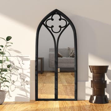 vidaXL Spiegel 100x45 cm ijzer zwart, Huis en Inrichting, Woonaccessoires | Spiegels, Verzenden, Nieuw