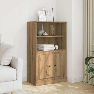 vidaXL Hoge kast 60x35,5x103,5 cm bewerkt hout artisanaal, Verzenden