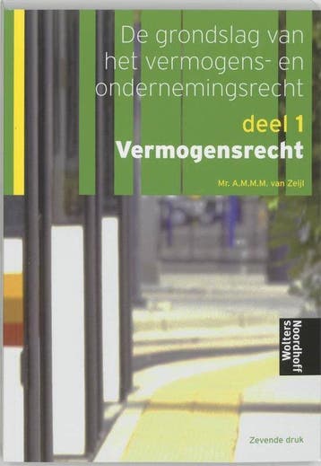 Vermogensrecht deel 1 - van Zeijl, Boeken, Studieboeken en Cursussen, Verzenden, Nieuw