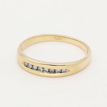 Bague - 14 carats Or jaune Diamant (Naturelle)