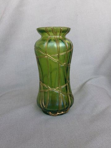 Pallme König & Habel - Art Nouveau - Vaas - Glas, iriserend, Antiek en Kunst