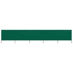 vidaXL Windscherm 5-panelen 600x80 cm stof groen, Tuin en Terras, Verzenden, Nieuw