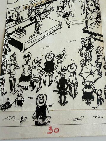 Lucky Luke - Bromure complété par Morris à l’encre de Chine, Nieuw