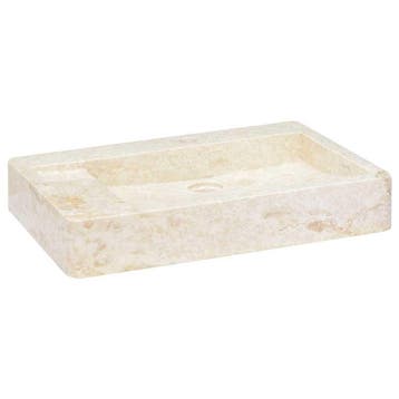vidaXL Gootsteen 58x39x10 cm marmer crèmekleurig, Verzenden, Nieuw