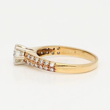 Bague - 18 carats Or jaune, Or blanc - Diamant, Bijoux, Sacs & Beauté