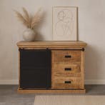 Dressoir Mangohout Milan 100 cm, Huis en Inrichting, Kasten | Dressoirs, Verzenden, Nieuw, Overige houtsoorten, Industriële meubels