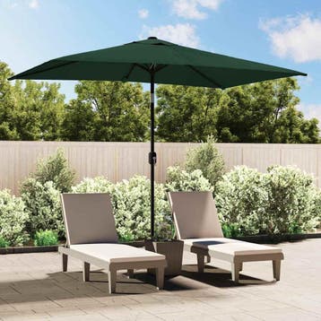 vidaXL Parasol rechthoekig 200x300 cm groen, Verzenden