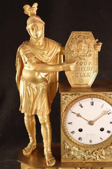 Figurale pendule - Antieke Empire klok - Brons, Messing -