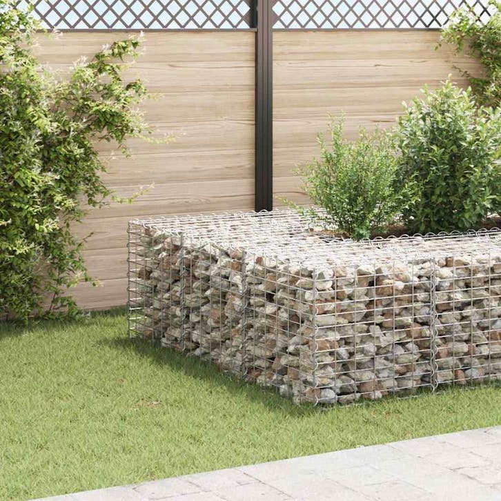 vidaXL Gabion plantenbak verhoogd kubus 60x60x60 cm, Tuin en Terras, Bloempotten, Nieuw, Verzenden