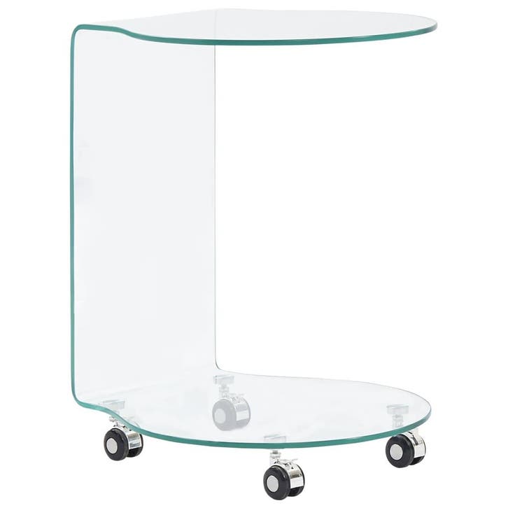 vidaXL Salontafel 45x40x58 cm gehard glas, Huis en Inrichting, Tafels | Salontafels, Nieuw, Verzenden