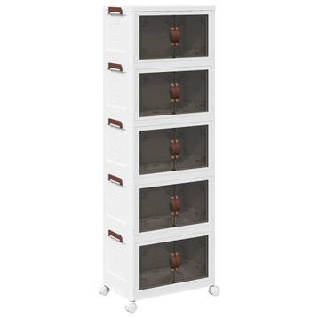 vidaXL Opbergbox stapelbaar met wielen 5-laags 28 L, Doe-het-zelf en Bouw, Verzenden, Nieuw