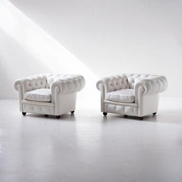 Poltrona Frau - Renzo Frau - Canapé (2) - Chester - Cuir,