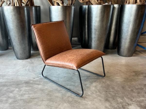 Veiling - Fauteuil Cas (2 stuks) Lounge - Stof - Cognac - Li, Maison & Meubles, Fauteuils