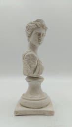 sculptuur, Busto della dea Diana - 28 cm - marmerstof, Antiek en Kunst