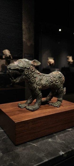 Prachtige luipaard aba - beide - Bini Edo - Benin (Zonder, Antiek en Kunst