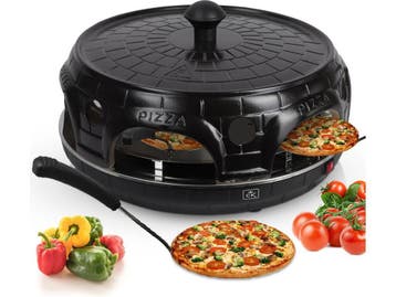 CuisineKing Pizza Oven Black Edition - Mini Pizza Oven - 6, Verzenden, Nieuw, Cuisine King