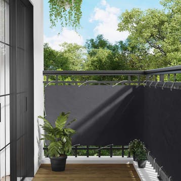 vidaXL Balkonscherm 90 x 200 cm PU gecoate oxford alu, Verzenden