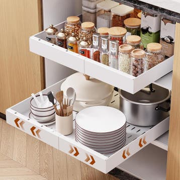 Uittrekbare lade (2st) - 34% korting | Retour deal, Huis en Inrichting, Verzenden, Zo goed als nieuw, 25 tot 50 cm, 50 tot 100 cm