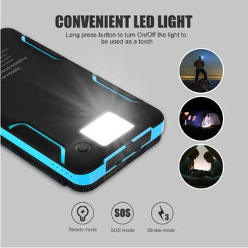 26800mAh Draagbare Solar Powerbank 5 Zonnepanelen -, Telecommunicatie, Verzenden, Nieuw