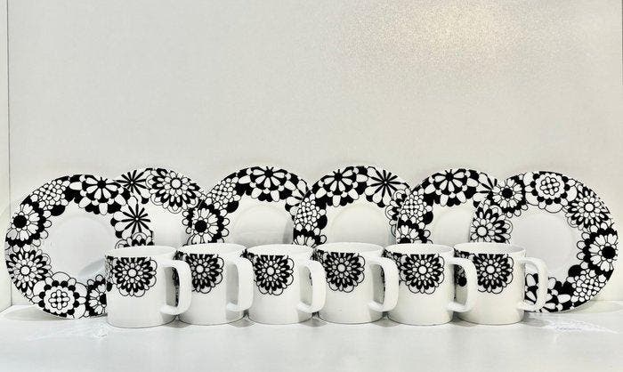 Richard Ginori - Missoni - Koffieservies (6) - Keramiek -, Antiquités & Art, Antiquités | Meubles | Tables