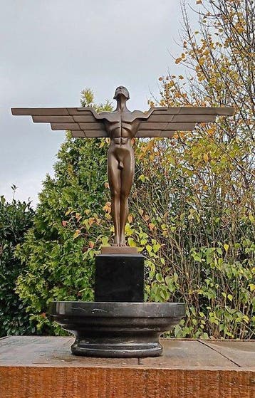 Sculpture, Brons mythologische beeld van Icarus - 44 cm -