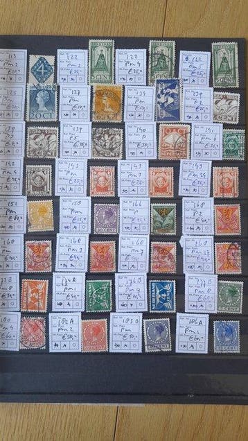 Pays-Bas 1906/1929 - Lot d’erreurs de plaques timbrées