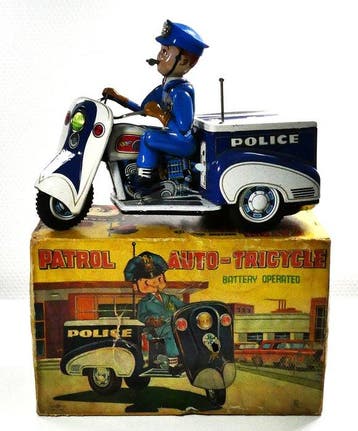 TN / Nomura (Japan) - Blikken speelgoed - 1950s Police