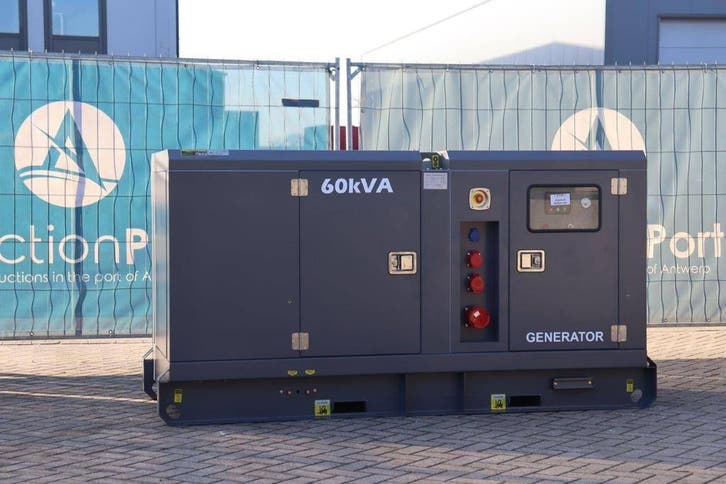 Veiling: Generator Ricardo GF2-W65 Diesel 60kVA 2026 Nieuw, Zakelijke goederen, Machines en Bouw | Aggregaten, Ophalen