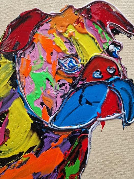 Henry Escobar - Bulldog Splash, Antiek en Kunst, Kunst | Designobjecten