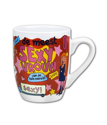Mok Sexy Vrouw 12cm, Verzenden
