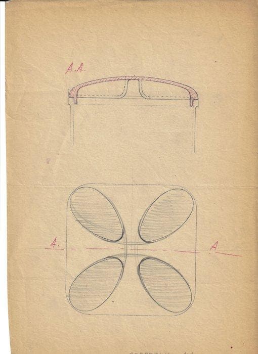 Colombini Gino - 5 disegni per Kartell, Antiek en Kunst, Antiek | Meubels | Stoelen en Sofa's
