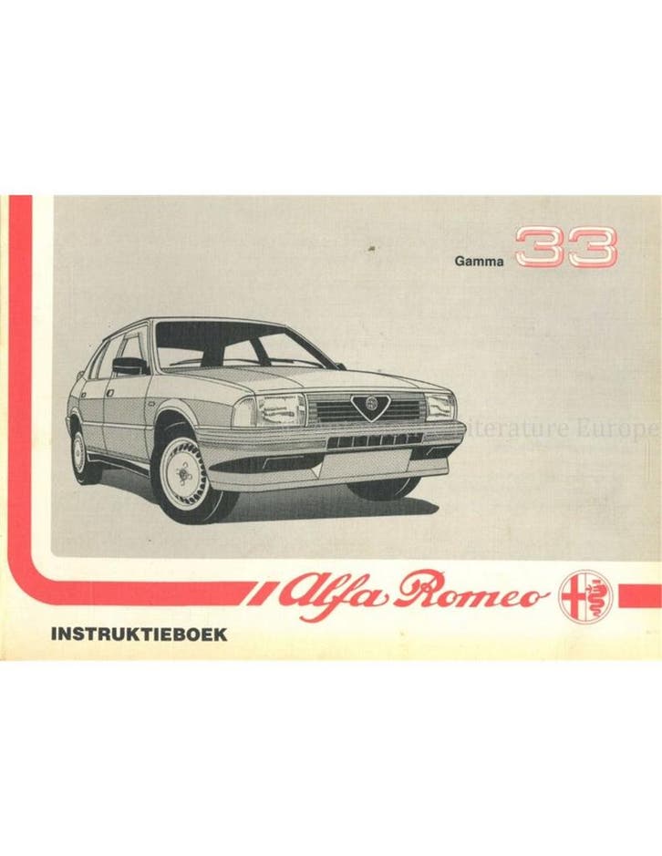 1988 ALFA ROMEO 33 INSTRUCTIEBOEKJE NEDERLANDS, Autos : Divers, Modes d'emploi & Notices d'utilisation