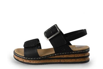 Rieker Sandalen in maat 38 Zwart, Kleding | Dames, Schoenen, Verzenden, Zwart, Sandalen of Muiltjes, Gedragen