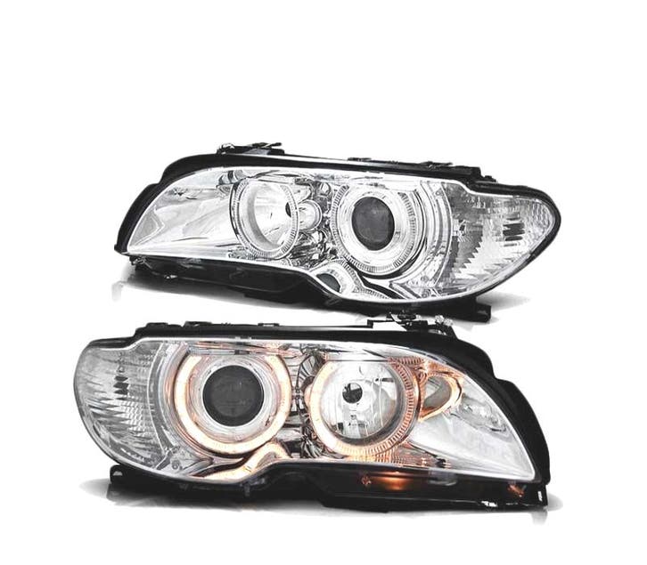 PHARES BMW E46 03-06 COUPÉ CABRIO ANGEL EYES CHROMÉ, Autos : Pièces & Accessoires, Éclairage, Envoi