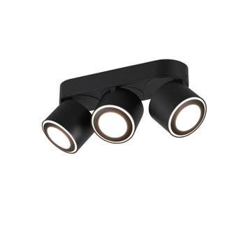 Trio TAURUS plafondlamp | LED | mat zwart | 27,3 x 8,7 cm |, Verzenden