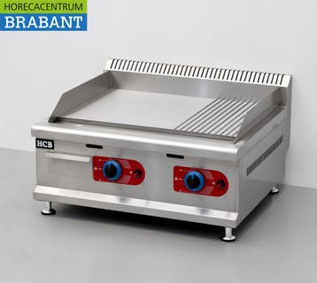 HCB RVS Bakplaat Grillplaat 1/2 geribbeld 65,5 cm PROPAAN, Zakelijke goederen, Ophalen of Verzenden, Nieuw in verpakking