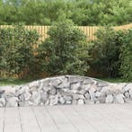 vidaXL Schanskorf gewelfd 400x30x40/60 cm gegalvaniseerd, Tuin en Terras, Verzenden, Nieuw