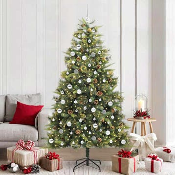 vidaXL Kunstmatige Scharnierende Kerstboom met Kegels Groen, Diversen, Verzenden, Nieuw