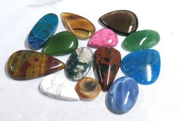 Set van prachtige cabochons, 100% natuurlijk Cabochon- 38.8