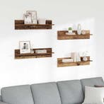 vidaXL Wandplanken 4 pcs Oud Hout 80 x 11,5 x 18 cm Bewerkt, Verzenden, Nieuw