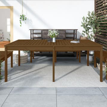 vidaXL Tuintafel 203,5x100x76 cm massief grenenhout, Tuin en Terras, Verzenden, Nieuw