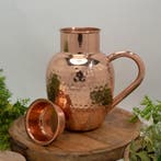 Puur koperen kan met deksel type Surai ± 1500 ml, Ophalen of Verzenden, Nieuw