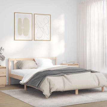 vidaXL Bedframe Naturel 152 x 203 cm Massief vurenhout, Huis en Inrichting, Verzenden, Nieuw