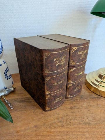 Trompe loeil - Drankkast - Glas, Hout, Leder - Boek