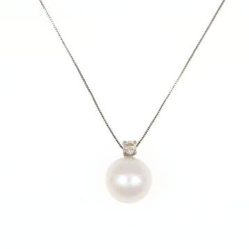 Zonder minimumprijs - Ketting met hanger - 18 karaat Witgoud, Handtassen en Accessoires, Antieke sieraden