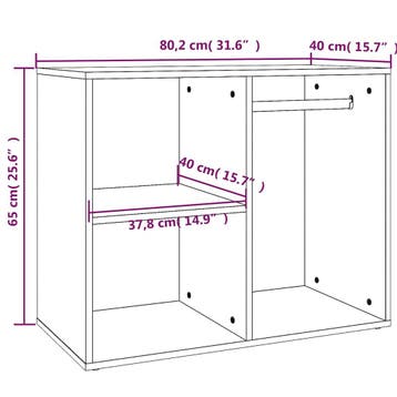 vidaXL Kledingkast 80x40x65 cm bewerkt hout hoogglans wit, Verzenden, Nieuw